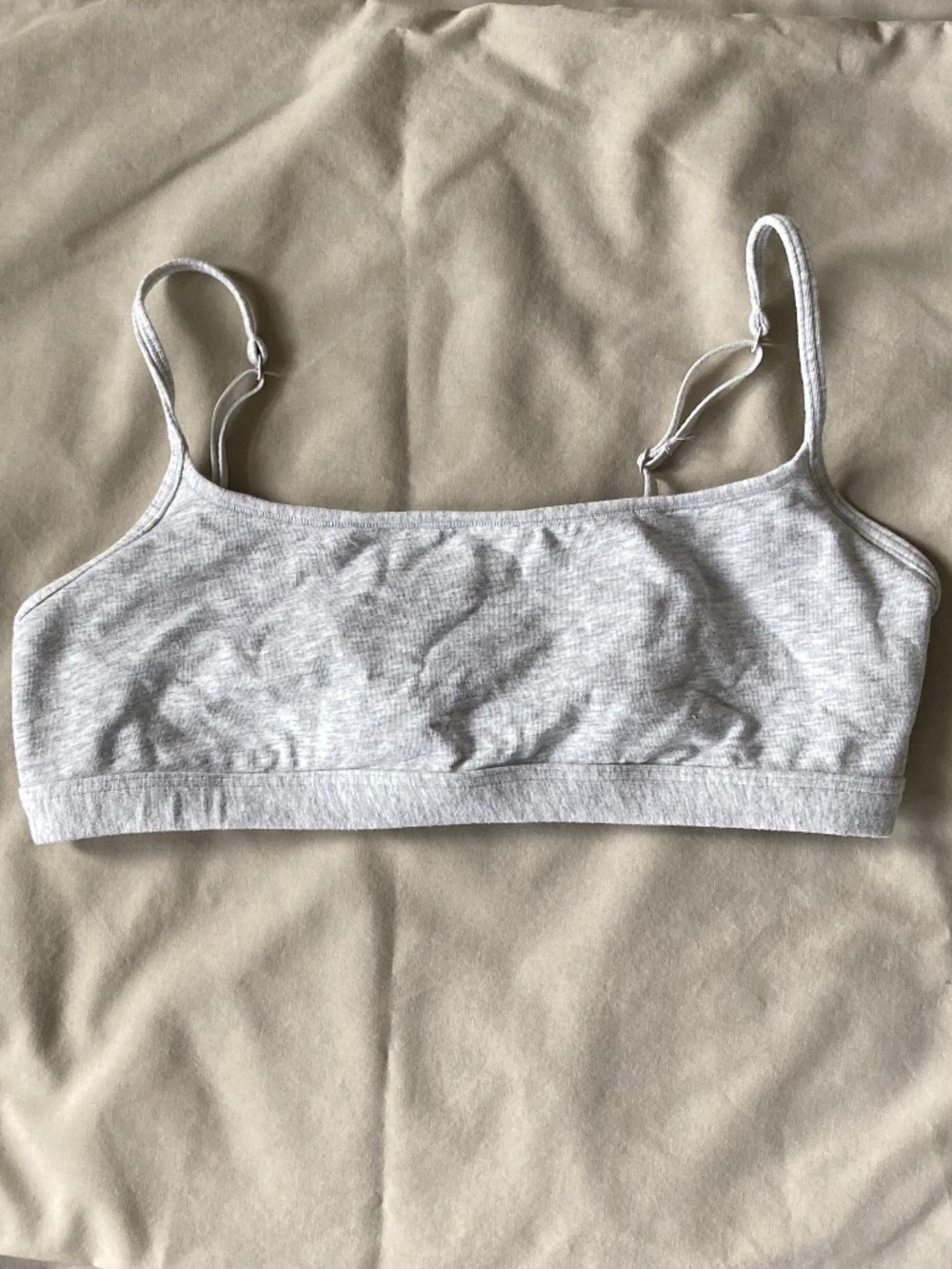 Skims Everyday Cotton Scoop Bralette, Light Heather Grey - NWOT (Size M)